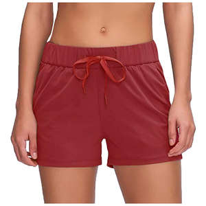 Par de mujeres con cordón exterior Mezcla de algodón Yoga y Running Knit Pocket Shorts Pantalones cortos de algodón para mujeres - Product Image 4