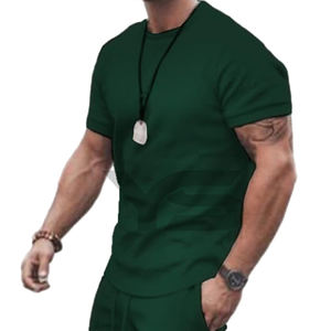 New Style Cooling Fabric Round-Neck Cotton Shirt Gym Wear T-Shirt Quick Dry Plain <b>Men</b> T-Shirts With Multi Color Option - Product Image 3