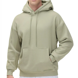 OEM Logo personnalisé unisexe broderie coton polaire imprimé hommes pull-over plaine polaire sweat à capuche - Product Image 2