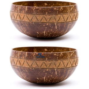 Fabricación líder MOP Coconut Bowls Juegos de cuencos de coco natural con caja de cartón con logotipo - Product Image 4