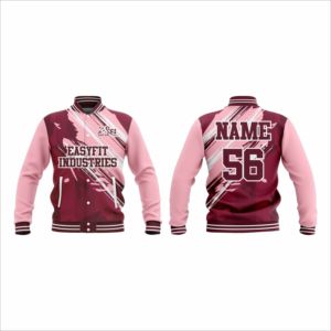 Chaquetas Varsity de Alta Calidad con Diseño Simple y Moderno, Mezcla de Poliéster/Algodón, Talla Grande para Hombre, Estilo Urbano con Cierre para Otoño - Product Image 3