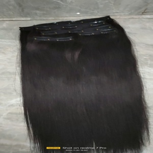 Extensiones de cabello humano Remy indio de alta calidad a granel suave con extremos dobles estirados Estilos de onda de agua rectos sedosos - Product Image 3