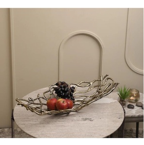 Bols de service modernes et écologiques faits à la main pour le chocolat lavables au lave-vaisselle avec design standard en cuir de fête en métal - Product Image 1