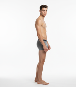 Calzoncillos de Algodón para Hombre Calm Base Gris, Tejido Elástico y Transpirable, Diseñados para un Soporte Equilibrado del Movimiento Corporal - Product Image 1