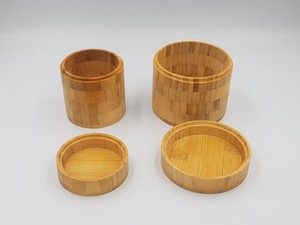 Pot de Style moderne au meilleur prix fabriqué en bambou écologique 100%, matière première pour cosmétique/crème/boîte à Tee/boîte à bijoux - Product Image 6