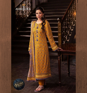 ชุดเดรสสนามพิมพ์ลายบูติคของปากีสถานสำหรับงานปาร์ตี้3ชิ้น ssumaira นำเสนอ asim jofa - Product Image 3