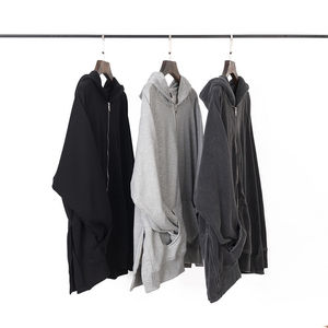 Sudadera con cremallera de invierno para hombre, tejido de punto de poliéster/algodón, patrón sólido, parte superior con cremallera, liso teñido, logotipo de colores personalizado - Product Image 4