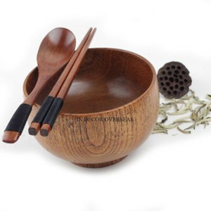 Centre de table pour la maison et l'hôtel Bol en bois de qualité supérieure avec ensemble de couverts Accessoires de cuisine - Product Image 1