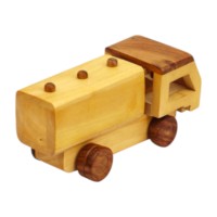 Juguete de Madera Maciza Hecho a Mano de Primera Calidad, Camión Cisterna, Ecológico, Bordes Redondeados, Tamaño y Logotipo Personalizables, para Niños de 5 a 7 Años, Juego, Regalo, Decoración