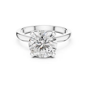 Diamant rond de laboratoire cultivé en or blanc 14 carats |   Bague de soirée |   Nouveau diamant cultivé - Product Image 1