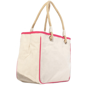 Bolso de compras de lona de algodón para mujer, bolsa de transporte de playa de supermercado con cremallera ecológica para compras, promocional reciclable - Product Image 1