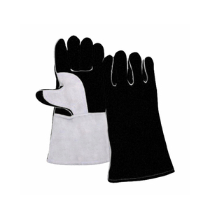 Nuevos guantes de soldadura de cuero de seguridad con yemas de los dedos reforzadas Guantes de trabajo de cuero clásicos compatibles con pantalla táctil para hombres - Product Image 6