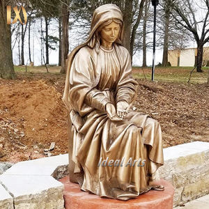 หล่อรูปปั้นทางศาสนากลางแจ้งรูปปั้นเพียตาสีบรอนซ์ขนาดเท่าจริงสำหรับโบสถ์แท่นบูชาและบ้าน - Product Image 6