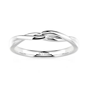 Bague de mariage Jeulia pour homme en argent sterling avec nœud torsadé et grappe de pierres précieuses - Product Image 3