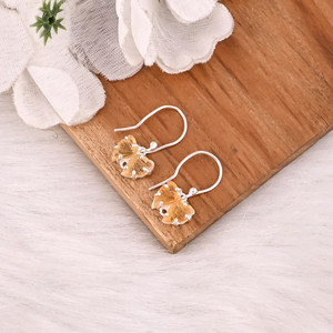 Pendientes Colgantes de Plata de Ley 925 Sólida con Turmalina Natural Tallada y Engaste de Garras, Estilo Boho Vintage - Product Image 4