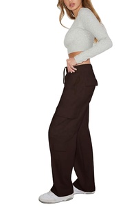 Pantalones Deportivos de Verano para Mujer, Casuales, de Cintura Media, Pierna Recta, Ajuste Holgado, de Seda/Algodón, Impermeables, con Cintura Elástica y Bolsillos - Product Image 2