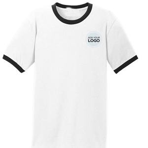 Broderie personnalisée T-shirt à col rond à manches courtes en coton pour hommes - Product Image 2