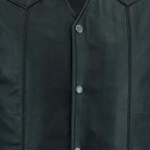 Chaleco de Cuero Vacuno de Alta Calidad para Hombre, Ajustable, Transpirable, para Invierno, Estilo Motero, Servicio OEM - Product Image 6