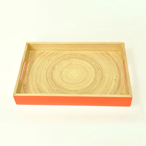 Custom color coil bamboo fiber <b>trays</b> handcrafted decorative wooden coiled <b>tray</b> for coffee and <b>tea</b> cup serve - Product Image 2