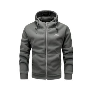 Sweat-shirt à capuche oversize pour homme avec fermeture éclair, broderie de logo personnalisé, style tendance, imprimé, automne - Product Image 3