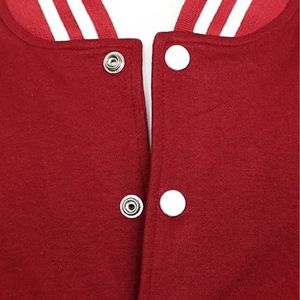 Vente en gros de veste universitaire de baseball boutonnée 100% coton pour hommes veste d'hiver en laine avec décoration brodée et logo sur le devant - Product Image 5
