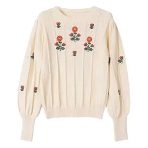 Suéter Personalizable para Mujer, Tejido con Bordado, Informal, con Logotipo Frontal, Transpirable, de Secado Rápido, para Invierno - Product Image 1