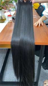 VQ Hair Nancy Vietnamita Remy Raw Virgin Hair Mejor calidad Super Double Drawn Machine Doble Trama Cierre Hueso Extensiones humanas - Product Image 3