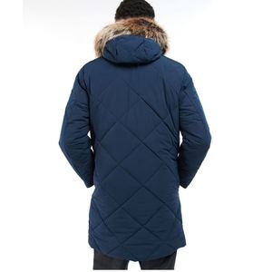Casual Men's Winter Parka Jacket Waterproof Hooded Long Front Logo Eco Friendly Polyester Nylon Reversible Warm Outerwear - Product Image 2