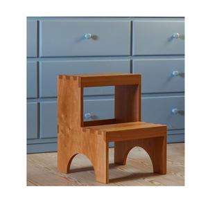 Minimalist Solid Wood Step <b>Stool</b> with Clean Modern Craft Ideal for Kitchen Counters Bedroom Spaces <b>Bathroom</b> Use and Home Utility - Product Image 1