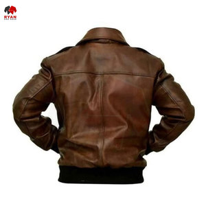 Chaqueta de Cuero Premium para Hombre, Color Sólido, Marca Personalizada, Diseño Único, Tallas Grandes, OEM, ODM - Product Image 4