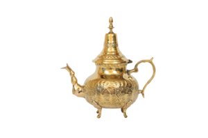 India Art Villa elegante latón té y café tetera vajilla de Metal con acabado dorado para servir en el hogar Hotel restaurante - Product Image 6