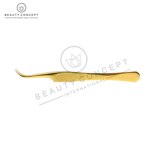 ชุดแหนบต่อขนตาสแตนเลสสีทองพลาสม่า 5 ชิ้น สำหรับต่อขนตาแบบวอลลุ่ม ปลายแหลมคม สวยงาม ระดับนานาชาติ - Product Image 5