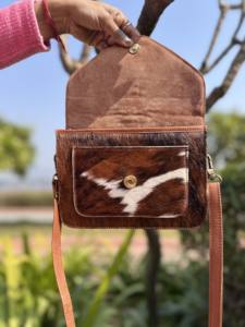 Offre Spéciale véritable peau de vache fourrure cuir élégant nouveauté sac à bandoulière sac à main cheveux sur cacher fourrure bohème femmes Multi utilisations sac - Product Image 3