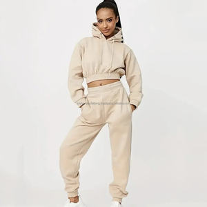 Femmes de haute qualité automne hiver chaud vêtements de sport décontracté Fitness Jogging vêtements de sport fermeture éclair à capuche imprimé Logo grande taille pour - Product Image 2