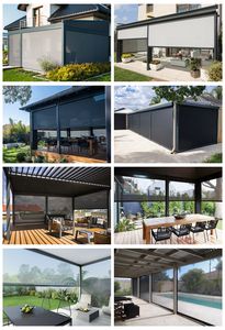 Abat-jour rétractable électrique pour l'extérieur, pour pergola de patio - Product Image 6