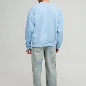 Custom Logo Heavyweight 500 Gsm Cotton Blended Pullover for <b>Men</b> 100% Cotton Sweatshirt for Winter - Product Image 4