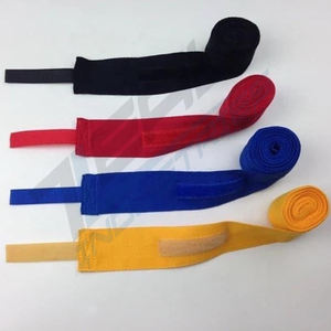 ถุงมือชกมวยสำหรับผู้ชายและผู้หญิงผ้าคอตตอนยืดหยุ่นแบบมืออาชีพผ้าพันมือยืดได้โลโก้ออกแบบได้ตามต้องการ - Product Image 1