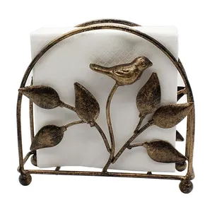 Servilletero moderno de madera y metal, servilletero de tejido de escritorio para hoteles y restaurantes, uso en la cocina con los más vendidos - Product Image 2