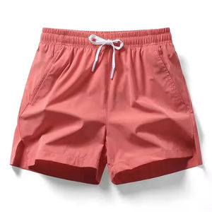 Shorts de bain homme en soie glacée légère à séchage rapide, avec poches zippées personnalisées, style streetwear de plage - Product Image 3