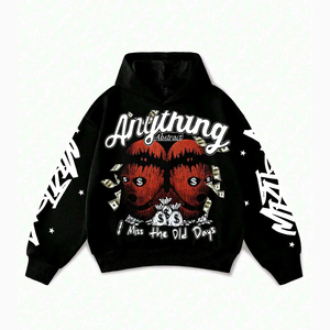 เสื้อมีฮู้ดผ้าฟลีซ600gsm 500gsm สำหรับผู้ชายเสื้อมีฮู้ดผ้าคอตตอนโอเวอร์ไซส์ไซส์เข้ารูปผ้าคอตตอนโลโก้ออกแบบได้ตามต้องการ - Product Image 1