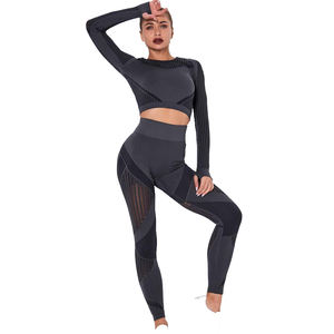Soutien-gorge et leggings de fitness haut de gamme ensemble de yoga pour femmes nouveauté ensemble de yoga à la mode ensemble de yoga avec logo brodé personnalisé - Product Image 5