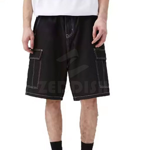 2025 Sporty Mid <b>Waist</b> Men's Solid Cotton <b>Jeans</b> <b>Shorts</b> Custom Logo Quick Dry <b>High</b> Quality Best Selling Drawstring Closure OEM - Product Image 6