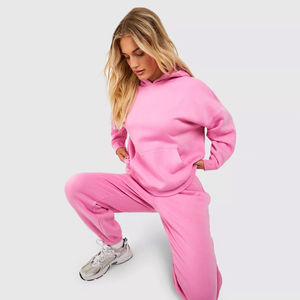 Factory Price Customized Logo 100% Cotton Fleece Tracksuit Set For Women Hot <b>Sale</b> Women Casual Tracksuits Breathable OEM - Product Image 2