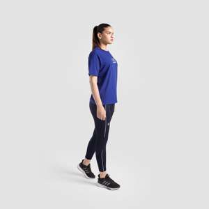 Leggings taille haute Hyper Track (Navy) - Coupe ajustée, taille XXL, longueur cheville, en Spandex/Nylon, avec bande latérale personnalisée, ODM - Product Image 4