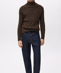 Suéter de Cuello Redondo para Mujer, Tejido Delgado, de Alta Calidad OEM, para Otoño e Invierno, Color y Diseño Personalizables, Patrón Geométrico Informal - Product Image 5