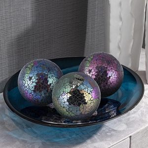 Esfera de cristal de mosaico de diseño creativo con estilo, adornos de bola dorada para decoración del hogar, regalo de Navidad, bola hecha a mano de estilo Art & Ins - Product Image 3