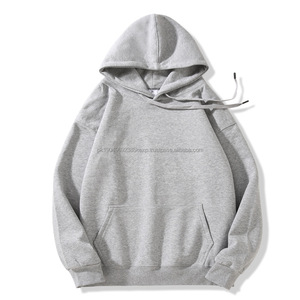 Sweats à capuche pour hommes, poids lourd, 100% coton, sweat à capuche surdimensionné personnalisé, pull à épaules tombantes, sweats à capuche fonctionnels vierges - Product Image 3
