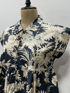 Débardeurs d'été 100 % coton écologiques style japonais à col en V, imprimé floral, boutons sur le devant, logo, détails complexes, lavables - Product Image 4