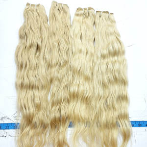 Mèches de trame brutes blondes 613, perruques de trame blanchies blondes à Clip ensemble de 10 pièces 100 grammes de cheveux sans emmêlement livraison gratuite - Product Image 1