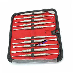 Kit d'ascenseur périosté dentaire en gros 10 pièces Instruments chirurgicaux à double extrémité pour implant et utilisation parodontale - Product Image 5